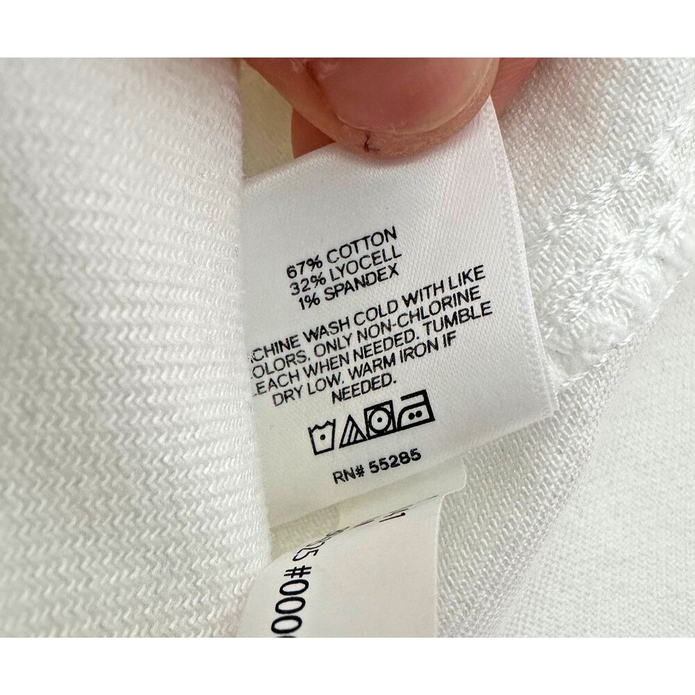 Express Denim Button Front White Utility Mini Dre… - image 7